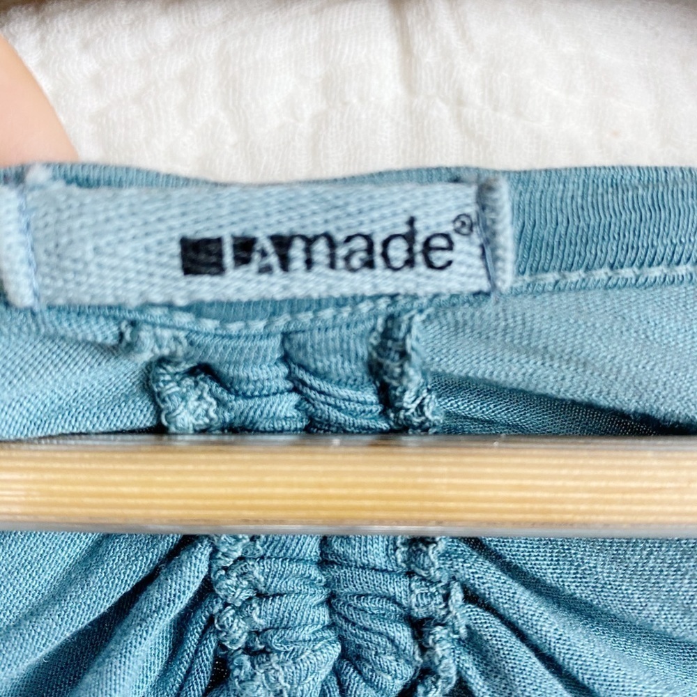 LA MADE COTTON TEE DRESS OPEN DRAWSTRING BACK - Picture 7 of 8